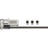 Kensington Lucchetto per laptop universale 3 in 1 con combinazione, Serratura a combinazione Nero, 1,8 m, Kensington, Blocco di combinazione, Acciaio al carbonio, Nero