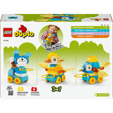 LEGO DUPLO Animali su ruote 3 in 1, Giochi di costruzione Set da costruzione, 2 anno/i, Plastica, 58 pz, 843 g