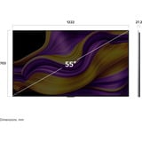 LG OLED55G57LW.AEUD evo TV, TV OLED argento/Nero