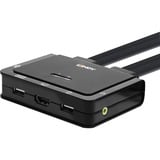 Lindy 42347 switch per keyboard-video-mouse (kvm) Nero, Switch KVM 3840 x 2160 Pixel, 4K Ultra HD, Nero