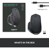 Logitech MX Master 2S Wireless mouse Mano destra RF senza fili + Bluetooth Laser 4000 DPI grafite, Mano destra, Laser, RF senza fili + Bluetooth, 4000 DPI, Grafite