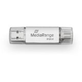 MediaRange Chiavetta di memoria combo 512 GB, Chiavetta USB argento/trasparente