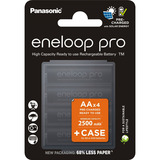 Panasonic Batteria eneloop pro, Mignon AA 1,2V / 2.500mAh + Custodia 