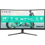 Philips Evnia 34M2C3500L/00 Monitor PC 86,4 cm (34") 3440 x 1440 Pixel Wide Quad HD LCD Nero, Monitor di gioco grigio scuro, 86,4 cm (34"), 3440 x 1440 Pixel, Wide Quad HD, LCD, 1 ms, Nero