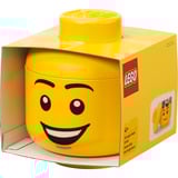 Room Copenhagen Testa contenitore LEGO "Happy Boy", piccola, Scatola di immagazzinaggio giallo