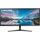SAMSUNG LS34J550WQR 86,4 cm (34") 3440 x 1440 Pixel UltraWide Quad HD LED Nero, Monitor di gioco grigio scuro, 86,4 cm (34"), 3440 x 1440 Pixel, UltraWide Quad HD, LED, 4 ms, Nero