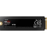 Samsung 990 PRO NVMe 4TB con Dissipatore di calore, SSD interno, Disco a stato solido SSD interno, 4 TB, M.2, 7450 MB/s