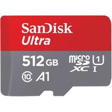 SanDisk Ultra 512 GB microSDXC, Scheda di memoria grigio/Rosso
