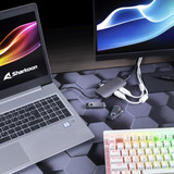 Sharkoon USB 3.0 Type C Multiport Adapter USB 3.2 Gen 1 (3.1 Gen 1) Type-C 5000 Mbit/s Grigio, Docking station grigio scuro, USB 3.2 Gen 1 (3.1 Gen 1) Type-C, HDMI, USB 3.2 Gen 1 (3.1 Gen 1) Type-A, USB 3.2 Gen 1 (3.1 Gen 1) Type-C, USB 3.2 Gen 1 (3.1 Gen 1), MMC, SD, 5000 Mbit/s, Grigio