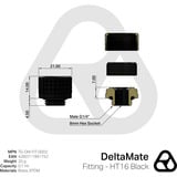 Thermal Grizzly DeltaMate Fitting HT16 Nero