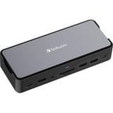 Verbatim CDS-15S Cablato USB 3.2 Gen 1 (3.1 Gen 1) Type-C Nero, Grigio, Docking station alluminio/Nero, Cablato, USB 3.2 Gen 1 (3.1 Gen 1) Type-C, 100 W, 3,5 mm, 1000 Mbit/s, Nero, Grigio