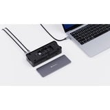 Verbatim CDS-15S Cablato USB 3.2 Gen 1 (3.1 Gen 1) Type-C Nero, Grigio, Docking station alluminio/Nero, Cablato, USB 3.2 Gen 1 (3.1 Gen 1) Type-C, 100 W, 3,5 mm, 1000 Mbit/s, Nero, Grigio