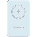 Verbatim Charge 'n' Go Polimeri di litio (LiPo) 5000 mAh Carica wireless Blu, Powerbank  celeste, 5000 mAh, Polimeri di litio (LiPo), Quick Charge 3.0, Carica wireless, Blu
