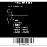 Wera Set 454/7 HF 2 cacciaviti a manico trasversale + supporto, 7 pezzi, Cacciavite Nero/Verde