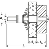 fischer HM 6x65 S, Tassello argento