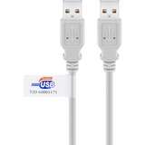 goobay 50796 cavo USB 2 m USB 2.0 USB A Grigio grigio, 2 m, USB A, USB A, USB 2.0, 480 Mbit/s, Grigio