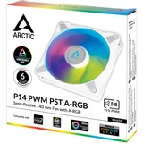 ARCTIC P14 PWM PST A-RGB, Ventola bianco