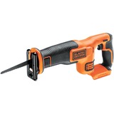 BLACK+DECKER Black+Decker Li-Ion Akku-Säbelsäge (18V, 22 mm Hublänge, max. 110 mm Schnitttiefe, flexibler Sägeschuh, ergonomische Griffgummierung, ohne Akku und Ladegerät) BDCR18N arancione /Nero, 22 mm Hublänge, max. 110 mm Schnitttiefe, flexibler Sägeschuh, ergonomische Griffgummierung, ohne Akku und Ladegerät) BDCR18N