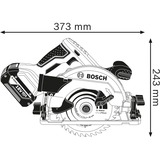 Bosch GKS 18V-57 G Professional , Sega circolare blu/Nero, senza batteria, senza carica batteria