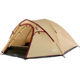 Coleman Darwin 4 Plus Summer, Tenda beige/rosso scuro