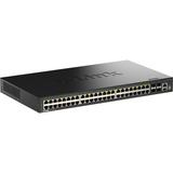 D-Link DGS-1530-52P/E switch di rete Gestito L2 Gigabit Ethernet (10/100/1000) Supporto Power over Ethernet (PoE) Nero, Interruttore Nero, Gestito, L2, Gigabit Ethernet (10/100/1000), Full duplex, Supporto Power over Ethernet (PoE), Montaggio rack