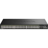 D-Link DGS-1530-52P/E switch di rete Gestito L2 Gigabit Ethernet (10/100/1000) Supporto Power over Ethernet (PoE) Nero, Interruttore Nero, Gestito, L2, Gigabit Ethernet (10/100/1000), Full duplex, Supporto Power over Ethernet (PoE), Montaggio rack
