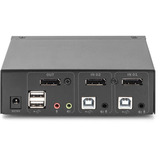 Digitus KVM Switch DisplayPort 2x1, Switch KVM Nero