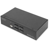 Digitus Switch KVM, 4 porte, schermo singolo 4K, HDMI® Nero, 4 porte, schermo singolo 4K, HDMI®, 3840 x 2160 Pixel, 4K Ultra HD, Nero