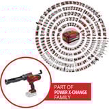 EINHELL Power X-Change pistola per cartucce a batteria TE-SG 18/10 Li - Solo, 18 Volt, Pistola per silicone rosso/Nero