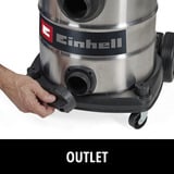EINHELL TE-VC 36/25 Li S-Solo (2x 18Volt), Aspira bagnato / asciutto rosso/in acciaio inox