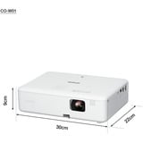 Epson CO-W01 videoproiettore smart, Proiettore LCD bianco, 3000 ANSI lumen, 3LCD, WXGA (1200x800), 16:10, 635 - 9601,2 mm (25 - 378"), 0,9 - 10,4 m