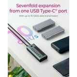 ICY BOX IB-HUB1457-C31 USB 3.2 Gen 1 (3.1 Gen 1) Type-C 10000 Mbit/s Blu, Grigio, Hub USB USB 3.2 Gen 1 (3.1 Gen 1) Type-C, USB 3.2 Gen 2 (3.1 Gen 2) Type-C, USB tipo-C, 10000 Mbit/s, Blu, Grigio, Alluminio, 20 W