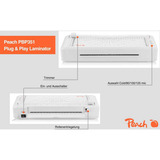 Peach Peach 2 in 1 A4 Plastificatrice Plug & Play, Laminatore 