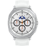 Samsung Galaxy Watch 8 Classic 3,3 cm (1.3") AMOLED 46 mm Digitale 438 x 438 Pixel Touch screen 4G Argento Wi-Fi GPS (satellitare), Smartwatch bianco, 3,3 cm (1.3"), AMOLED, Touch screen, 64 GB, GPS (satellitare), 63,5 g