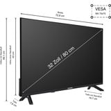 Telefunken D32F751X7CW, Televisore LED Nero
