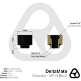 Thermal Grizzly DeltaMate Extender - MF14, Connessione Nero