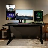 Thermaltake Braccio per monitor da gioco RGB doppio, Base per monitor Nero