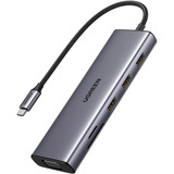 UGREEN Revodok 10-in-1 USB-C Hub, Docking station argento