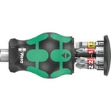 Wera Kraftform Kompakt Stubby Magazin 2 Bit-Satz, Set di bit Nero/Verde