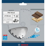 Bosch 2 608 837 667 lama circolare 13,6 cm 1 pz, Lama per sega In legno duro, Legno dolce, 13,6 cm, 1,59 cm, 1 mm, 11000 Giri/min, 1,5 mm