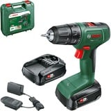 Bosch EasyDrill 18V-40 1630 Giri/min Senza chiave 1,3 kg Nero, Verde, Trapano avvitatore verde/Nero, Trapano con impugnatura a pistola, Senza chiave, Senza spazzola, Nero, Verde, 1,3 cm, 1630 Giri/min