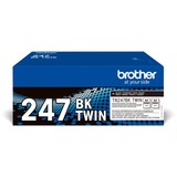 Brother TN-247BKTWIN cartuccia toner 2 pz Originale Nero 3000 pagine, Nero, 2 pz