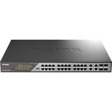 D-Link DSS-200G-28MPP switch di rete Gestito L2 Gigabit Ethernet (10/100/1000) Supporto Power over Ethernet (PoE) 1U Grigio, Interruttore Gestito, L2, Gigabit Ethernet (10/100/1000), Full duplex, Supporto Power over Ethernet (PoE), 1U