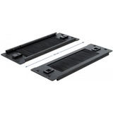 DeLOCK 66345 porta accessori Pannello spazzolato, Instradamento dei cavi Nero, Pannello spazzolato, Nero, Metallo, Nylon, 2U, Cina, 25,4 cm (10")