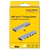 DeLOCK 87753 replicatore di porte e docking station per notebook Grigio grigio, Docking, 60 W, Grigio, 3840 x 2160 Pixel, Metallo, Cina