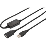 Digitus Cavo di prolunga USB 2.0 attivo, 15 metri Nero