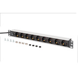 Digitus DN-95437, Ciabatta Nero/alluminio