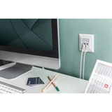 Digitus Piastra frontale + telaio di montaggio per multimedia/Keystone, Pannello frontale bianco