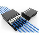 Digitus Scatola punto di consolidamento 6P Keystone con gestore cavi Nero