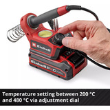 EINHELL Power X-Change Saldatore a batteria TE-SI 18/480 Li E - Solo, 18 Volt rosso/Nero